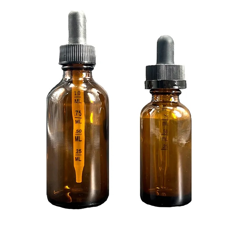 Amber Glass Dropper Bottles